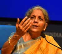 Union Minister for Finance and Corporate Affairs, Nirmala Sitharaman addressing a Post Budget 2021 Press Conference, in New Delhi, India on 1st February 2021. (Photo: Tribhuvan Tiwari/Outlook). Union Minister for Finance and Corporate Affairs, Nirmala Sitharaman addressing a Post Budget 2021 Press Conference, in New Delhi, India on 1st February 2021. (Photo: Tribhuvan Tiwari/Outlook).